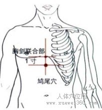 精确定位鸠尾穴