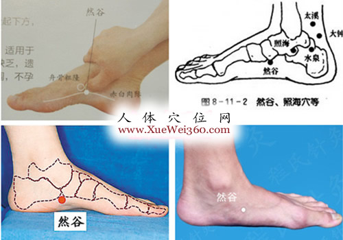 然谷穴位位置图（高清图组）