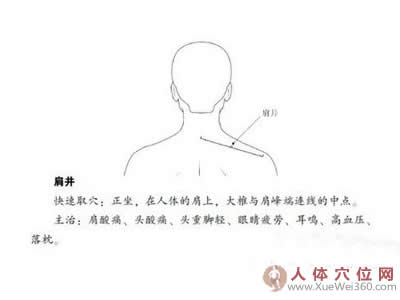 肩井穴的准确位置图
