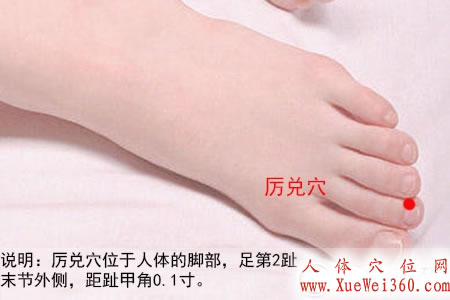 厉兑穴位位置图