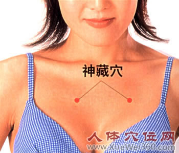 神藏穴的准确位置图