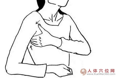 揉按腋窝能除心火